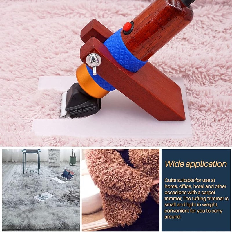 Topyond Rug Shaver Carpet Trimmer Shearing Guide,Holder Base for Rug Making and Pet Hair Cleaning,Essential Supplies for Handmade Rugs and Tufting Frames - Image 2